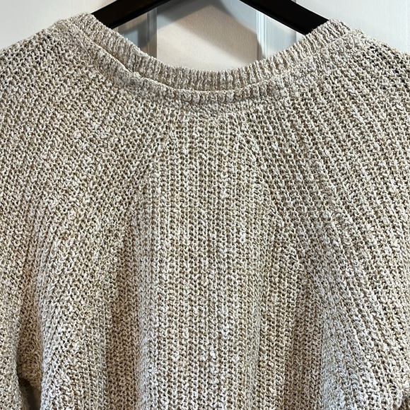 Free People Oatmeal Chunky Knit Sweater - Size Small - Picture 6 of 9